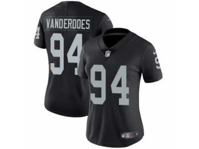 Women's Nike Oakland Raiders #94 Eddie Vanderdoes Vapor Untouchable Limited Black Team Color NFL Jersey
