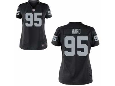 Women's Nike Oakland Raiders #95 Jihad Ward Black Team Color NFL Jersey