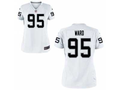 Women's Nike Oakland Raiders #95 Jihad Ward White NFL Jersey