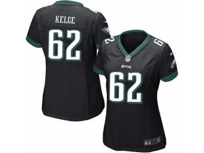 Women Nike Philadelphia Eagles #62 Jason Kelce Black Alternate NFL Jersey