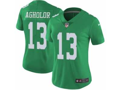 Women's Nike Philadelphia Eagles #13 Nelson Agholor Limited Green Rush NFL Jersey