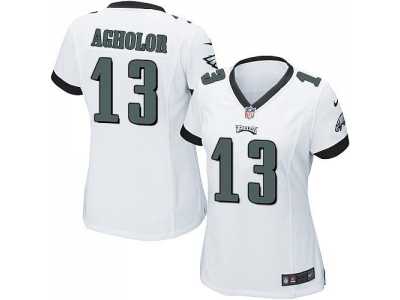Women's Nike Philadelphia Eagles #13 Nelson Agholor White Stitched NFL New Elite Jersey