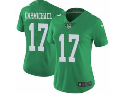 Women's Nike Philadelphia Eagles #17 Harold Carmichael Limited Green Rush NFL Jersey