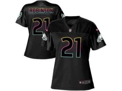 Women's Nike Philadelphia Eagles #21 Patrick Robinson Game Black Fashion NFL Jersey