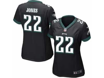 Women's Nike Philadelphia Eagles #22 Sidney Jones Game Black Alternate NFL Jersey