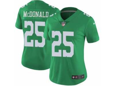 Women's Nike Philadelphia Eagles #25 Tommy McDonald Limited Green Rush NFL Jersey