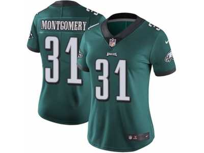 Women's Nike Philadelphia Eagles #31 Wilbert Montgomery Vapor Untouchable Limited Midnight Green Team Color NFL Jersey