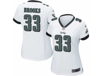Women's Nike Philadelphia Eagles #33 Ron Brooks Limited White NFL Jersey