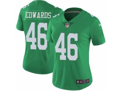 Women's Nike Philadelphia Eagles #46 Herman Edwards Limited Green Rush NFL Jersey