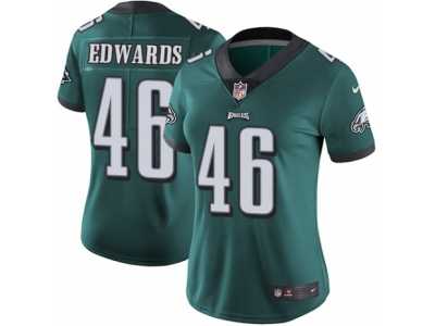 Women's Nike Philadelphia Eagles #46 Herman Edwards Vapor Untouchable Limited Midnight Green Team Color NFL Jersey