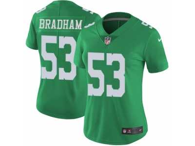 Women's Nike Philadelphia Eagles #53 Nigel Bradham Limited Green Rush NFL Jersey