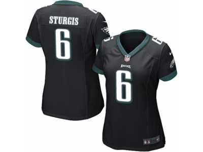 Women's Nike Philadelphia Eagles #6 Caleb Sturgis Game Black Alternate NFL Jersey