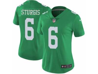 Women's Nike Philadelphia Eagles #6 Caleb Sturgis Limited Green Rush NFL Jersey