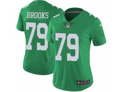 Women's Nike Philadelphia Eagles #79 Brandon Brooks Limited Green Rush NFL Jersey