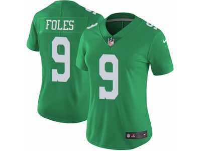 Women's Nike Philadelphia Eagles #9 Nick Foles Limited Green Rush NFL Jersey