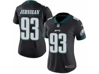 Women's Nike Philadelphia Eagles #93 Timmy Jernigan Limited Black Rush NFL Jersey