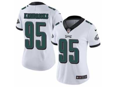 Women's Nike Philadelphia Eagles #95 Mychal Kendricks Vapor Untouchable Limited White NFL Jersey