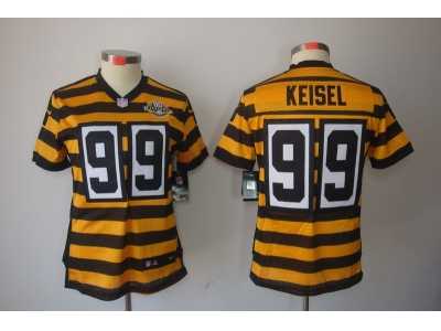 Nike Women Pittsburgh Steelers #99 Keisel yellow-black[Limited Team 80 Anniversary]