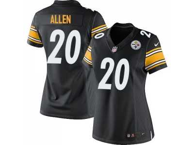 Women Nike Pittsburgh Steelers #20 Will Allen Black jerseys