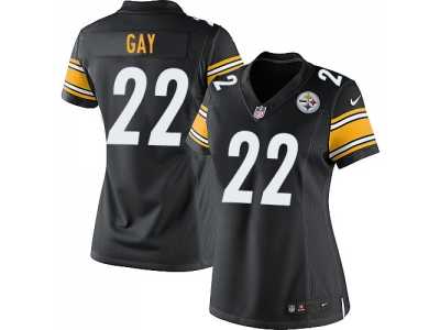 Women Nike Pittsburgh Steelers #22 William Gay Black jerseys