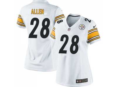 Women Nike Pittsburgh Steelers #28 Cortez Allen white jerseys