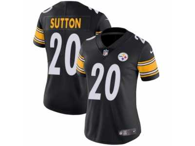 Women's Nike Pittsburgh Steelers #20 Cameron Sutton Limited Black Team Color NFL Jersey