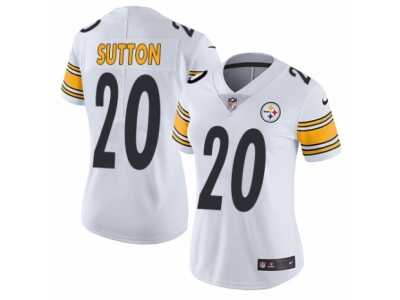 Women's Nike Pittsburgh Steelers #20 Cameron Sutton Limited White NFL Jersey