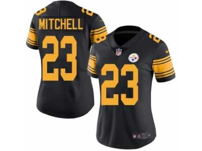 Women's Nike Pittsburgh Steelers #23 Mike Mitchell Limited Black Rush NFL Jersey