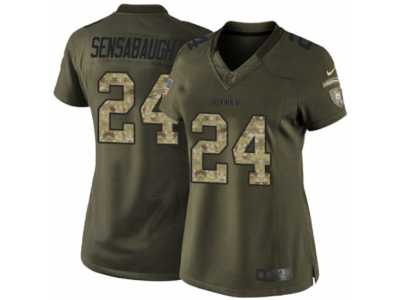 Women's Nike Pittsburgh Steelers #24 Coty Sensabaugh Limited Green Salute to Service NFL Jersey
