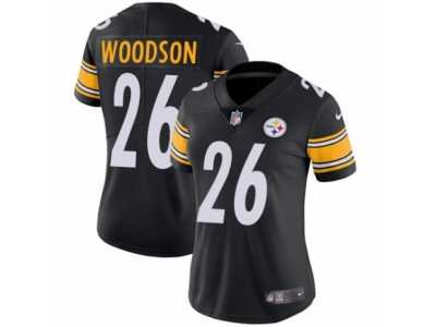 Women's Nike Pittsburgh Steelers #26 Rod Woodson Vapor Untouchable Limited Black Team Color NFL Jersey