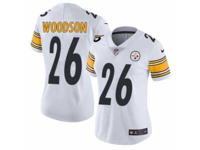 Women's Nike Pittsburgh Steelers #26 Rod Woodson Vapor Untouchable Limited White NFL Jersey