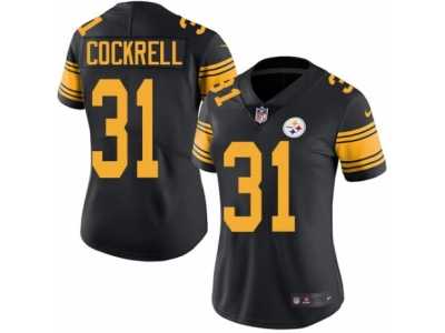 Women's Nike Pittsburgh Steelers #31 Ross Cockrell Limited Black Rush NFL Jersey