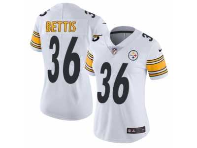 Women's Nike Pittsburgh Steelers #36 Jerome Bettis Vapor Untouchable Limited White NFL Jersey