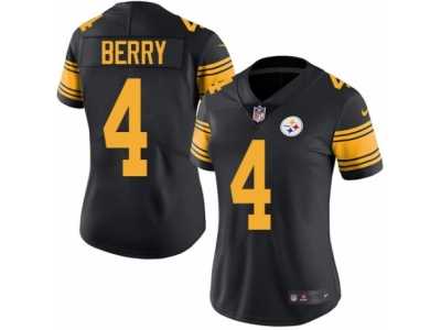 Women's Nike Pittsburgh Steelers #4 Jordan Berry Limited Black Rush NFL Jersey