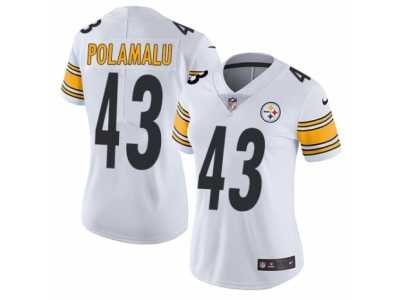 Women's Nike Pittsburgh Steelers #43 Troy Polamalu Vapor Untouchable Limited White NFL Jersey
