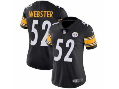 Women's Nike Pittsburgh Steelers #52 Mike Webster Vapor Untouchable Limited Black Team Color NFL Jersey