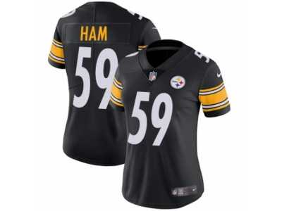 Women's Nike Pittsburgh Steelers #59 Jack Ham Vapor Untouchable Limited Black Team Color NFL Jersey