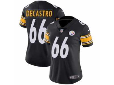Women's Nike Pittsburgh Steelers #66 David DeCastro Vapor Untouchable Limited Black Team Color NFL Jersey