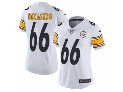 Women's Nike Pittsburgh Steelers #66 David DeCastro Vapor Untouchable Limited White NFL Jersey