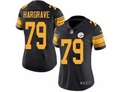 Women's Nike Pittsburgh Steelers #79 Javon Hargrave Limited Black Rush NFL Jersey