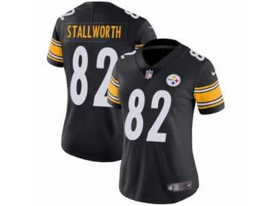 Women's Nike Pittsburgh Steelers #82 John Stallworth Vapor Untouchable Limited Black Team Color NFL Jersey