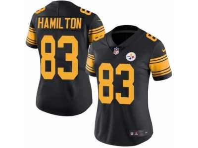 Women's Nike Pittsburgh Steelers #83 Cobi Hamilton Limited Black Rush NFL Jersey