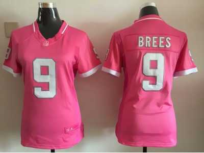 2015 women Nike Orleans Saints #9 Brees pink jerseys