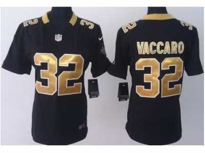 Nike Women New Orleans Saints #32 Kenny Vaccaro Black Jerseys