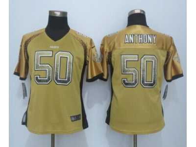 Women Nike New Orleans Saints #50 Anthony Gold Jerseys(Drift Fashion)