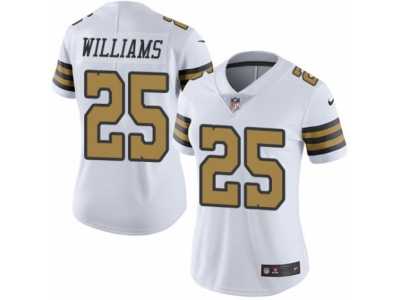 Women's Nike New Orleans Saints #25 P. J. Williams Limited White Rush NFL Jersey