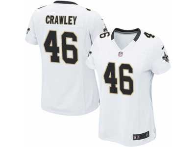 Women's Nike New Orleans Saints #46 Ken Crawley Limited White NFL Jersey