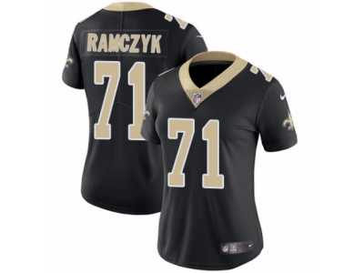 Women's Nike New Orleans Saints #71 Ryan Ramczyk Vapor Untouchable Limited Black Team Color NFL Jersey