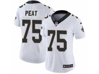 Women's Nike New Orleans Saints #75 Andrus Peat Vapor Untouchable Limited White NFL Jersey