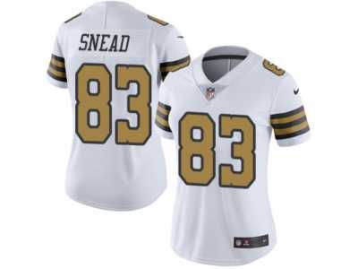 Women's Nike New Orleans Saints #83 Willie Snead Limited White Rush NFL Jersey